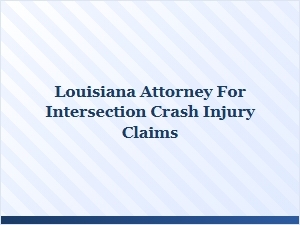 What to Do After an Intersection Crash in Louisiana